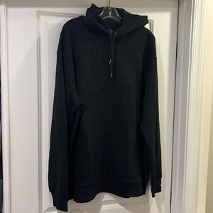 Polo Ralph Lauren Script Hoodie Double Knit Sweatshirt shirt black Mens Size XLT